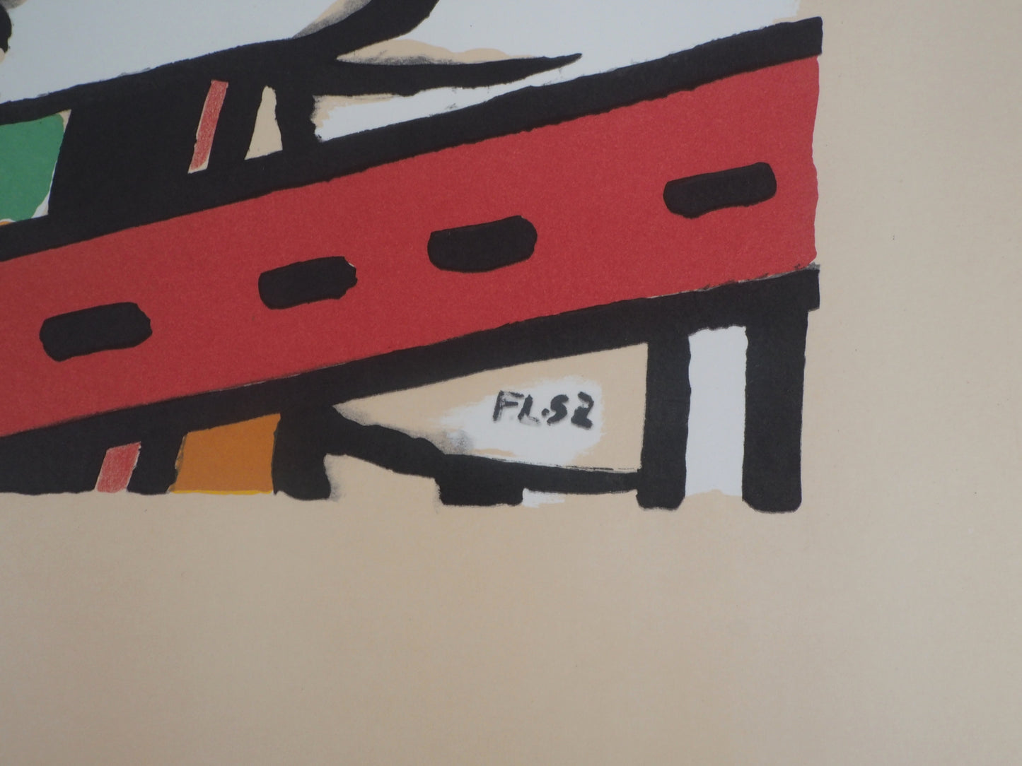 Fernand LEGER : Chaise et vache - Lithographie signée