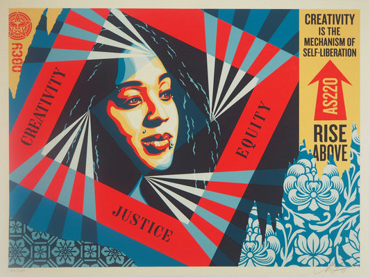 Shepard FAIREY (OBEY) : Creativity, Equity, Justice - Lithographie originale signée