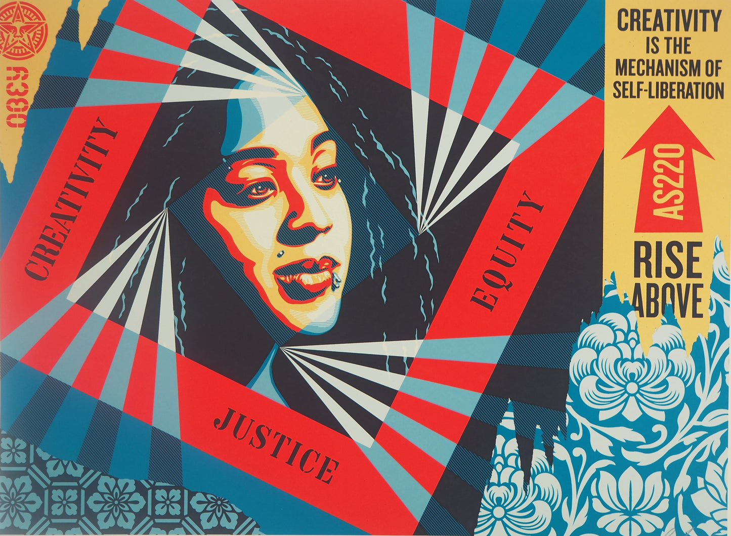 Shepard FAIREY (OBEY) : Creativity, Equity, Justice - Lithographie originale signée