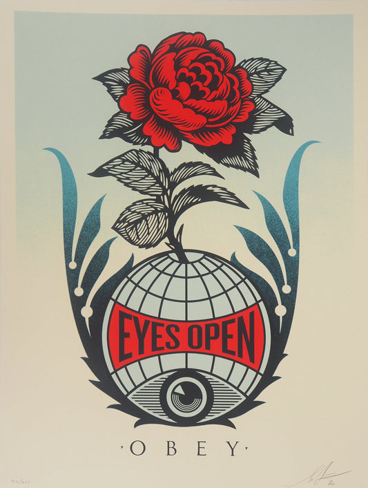 Shepard FAIREY (OBEY) : Eyes Open - Lithographie originale signée