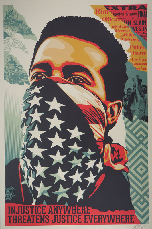 Shepard FAIREY (OBEY) : American Rage - Lithographie originale signée