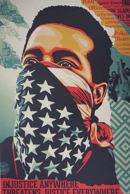 Shepard FAIREY (OBEY) : American Rage - Lithographie originale signée