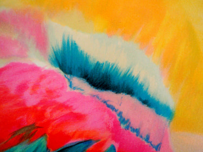Claude HEMERET: Primavera, tulipanes en flor - Litografía original firmada