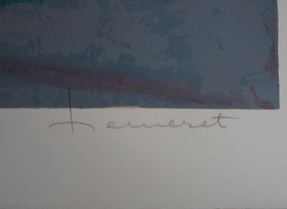 Claude HEMERET: Jarrón blanco - Litografía original firmada