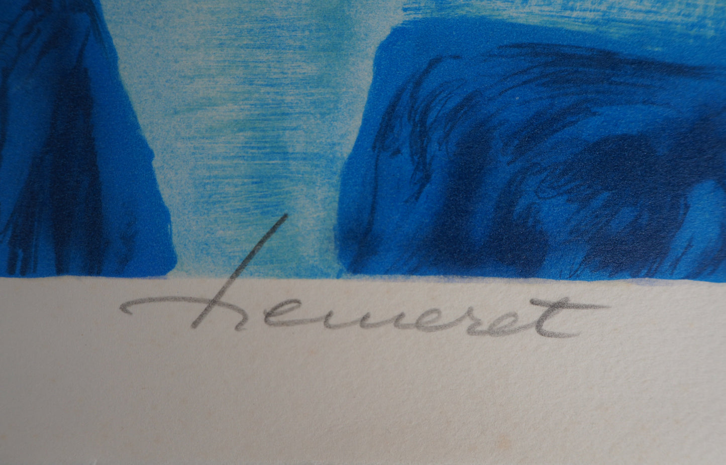 Claude HEMERET: El piano blanco - Litografía original firmada