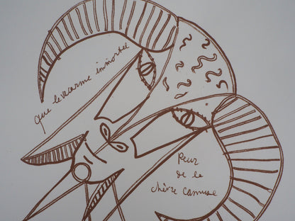 Jean COCTEAU : La chèvre - Lithographie signée