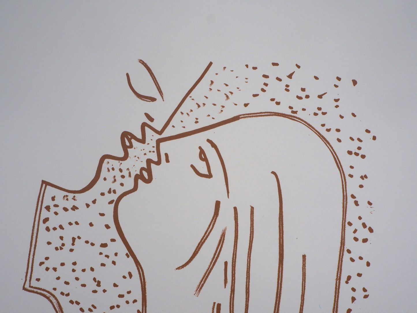 Jean COCTEAU : Le baiser - Lithographie signée