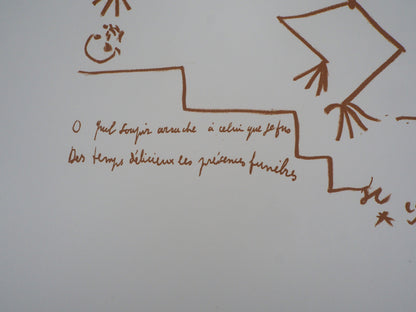 Jean COCTEAU : La question du sphinx - Lithographie signée