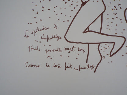 Jean COCTEAU : Homme solaire - Lithographie signée