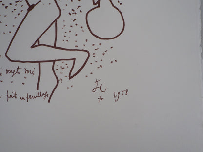 Jean COCTEAU : Homme solaire - Lithographie signée
