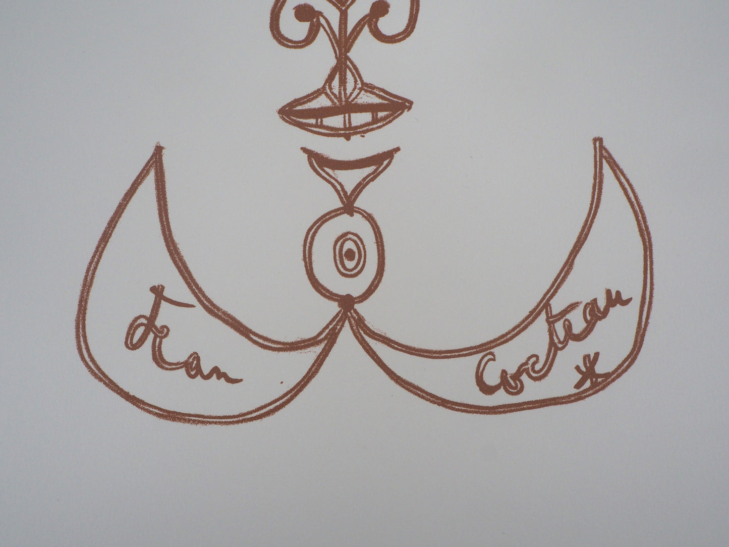 Jean COCTEAU : Visage - Lithographie signée