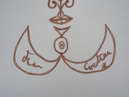 Jean COCTEAU : Visage - Lithographie signée