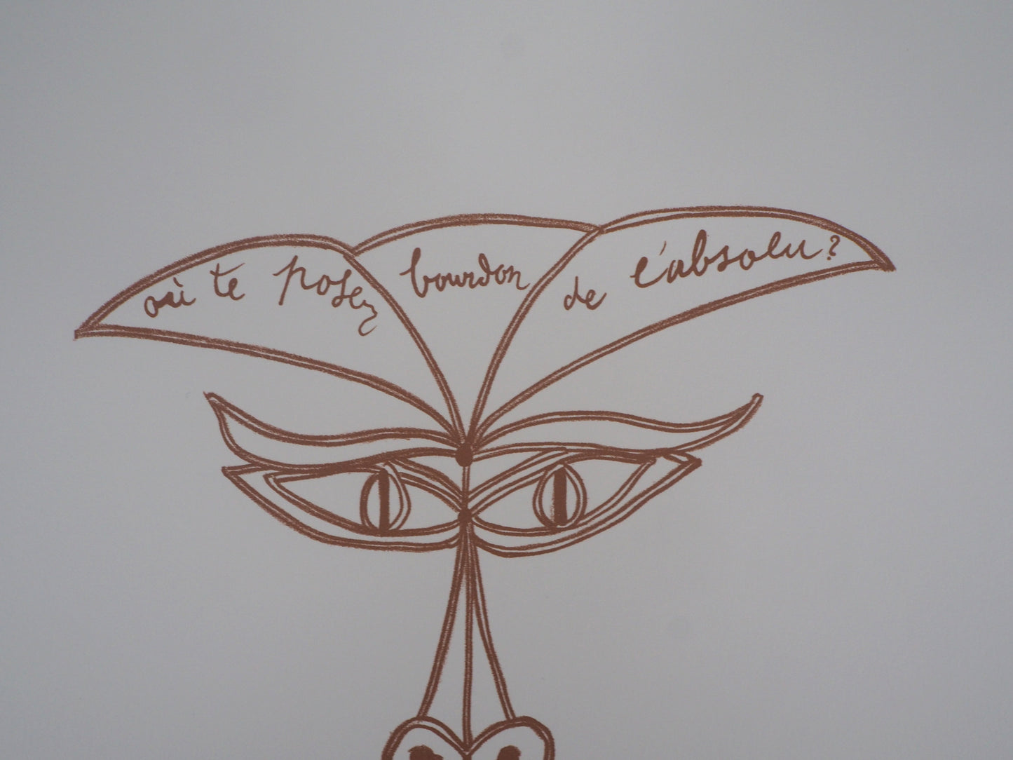 Jean COCTEAU : Visage - Lithographie signée