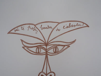 Jean COCTEAU : Visage - Lithographie signée