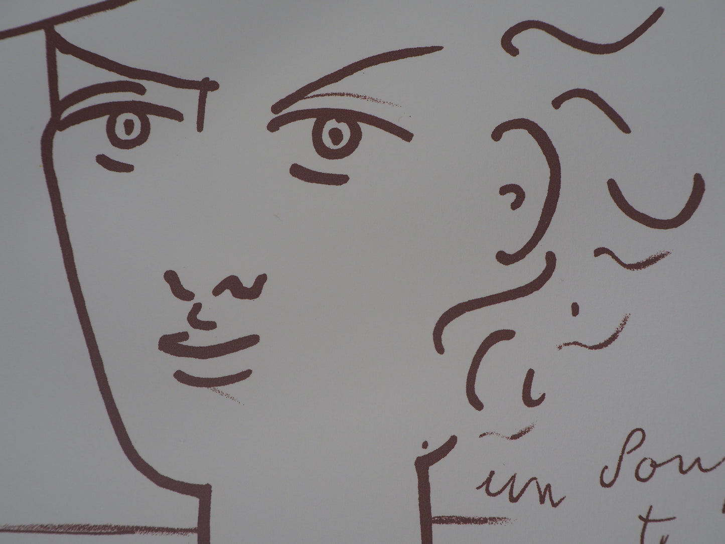 Jean COCTEAU : Portrait de Jeune femme - Lithographie signée