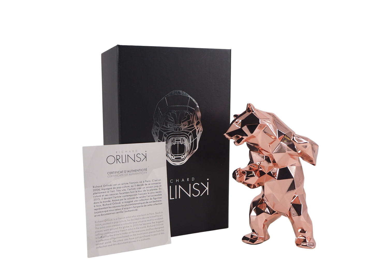 Richard ORLINSKI : Standing Bear (Pink gold edition) - Sculpture originale