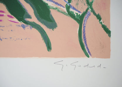 Gabriel GODARD : La forêt fauve - Lithographie originale signée