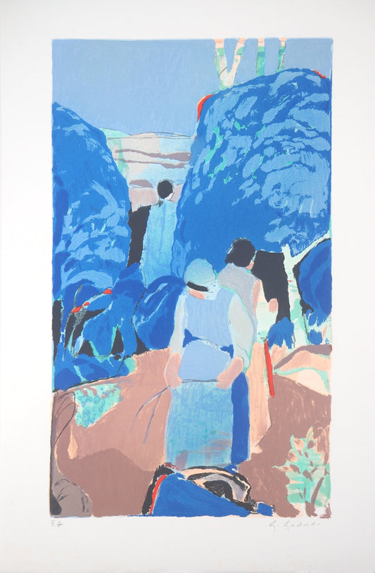 Gabriel GODARD : Rêverie - Lithographie originale signée