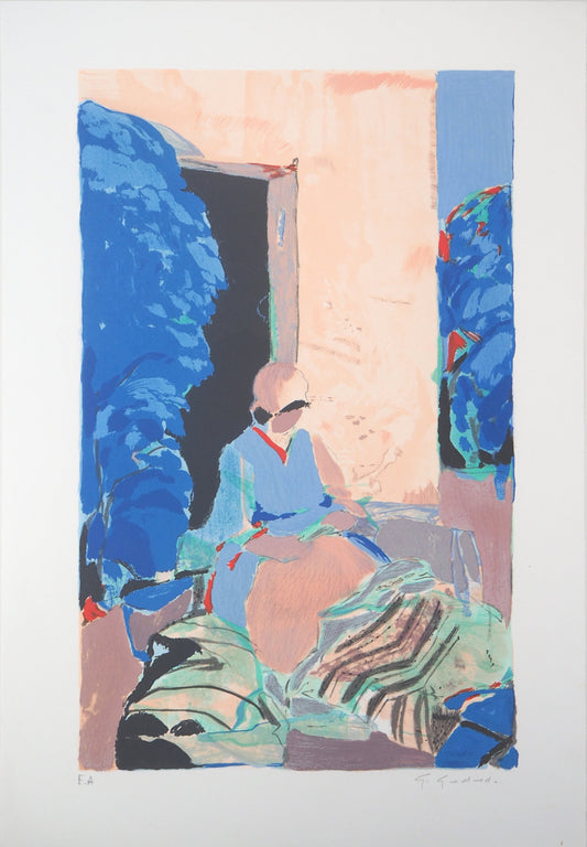 Gabriel GODARD : La Paysanne - Lithographie originale signée