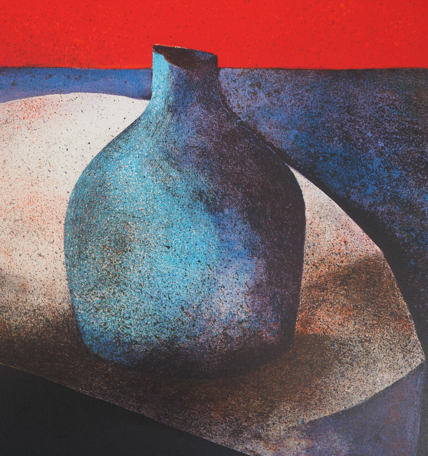 Claude GAVEAU : Nature morte au vase - Lithographie originale signée