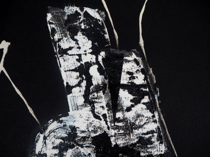 LIONEL : Composition abstraite - Gravure originale en couleurs