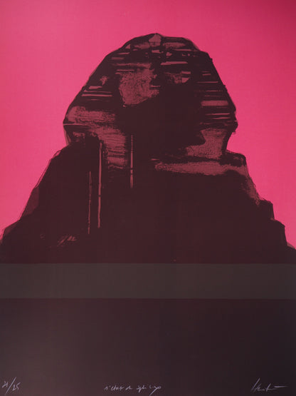Claude HASTAIRE : Egypte, le Sphinx rose - Lithographie originale signée 1e état