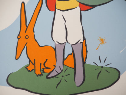 Antoine DE SAINT EXUPERY : Le Petit Prince et le renard - Lithographie