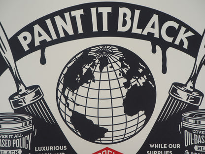 Shepard FAIREY (OBEY) : Paint it Black - Letterpress originale signée