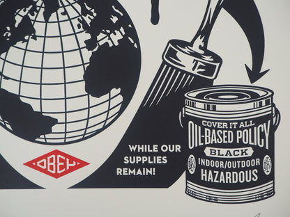 Shepard FAIREY (OBEY) : Paint it Black - Letterpress originale signée