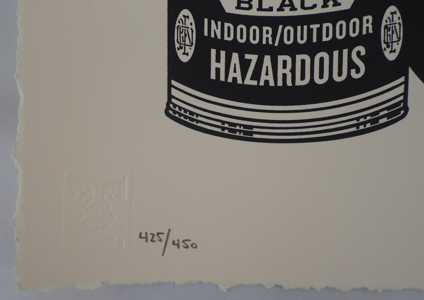 Shepard FAIREY (OBEY) : Paint it Black - Letterpress originale signée