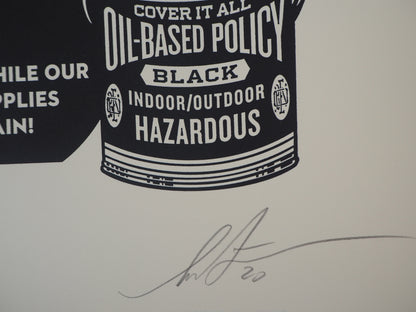 Shepard FAIREY (OBEY) : Paint it Black - Letterpress originale signée