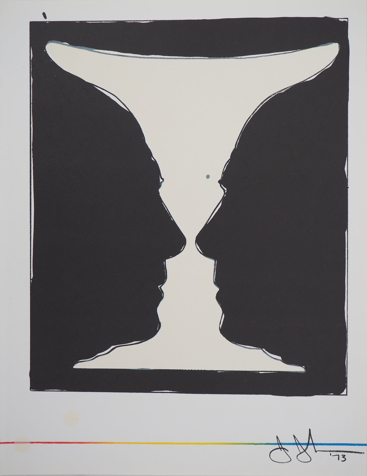 Jasper JOHNS : Coupe aux deux Picasso - Lithographie originale signée