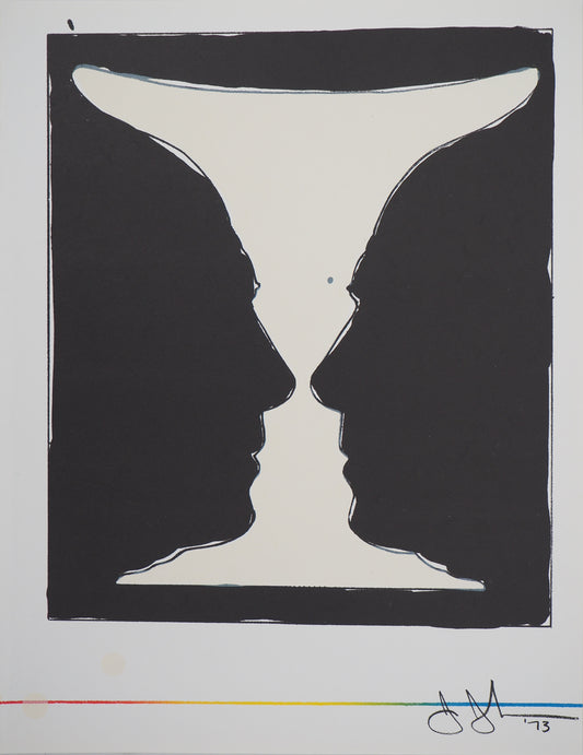 Jasper JOHNS : Coupe aux deux Picasso - Lithographie originale signée