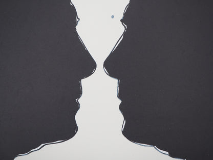 Jasper JOHNS : Coupe aux deux Picasso - Lithographie originale signée