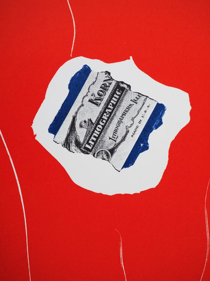 Robert MOTHERWELL : Composition rouge - Lithographie originale