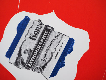 Robert MOTHERWELL : Composition rouge - Lithographie originale