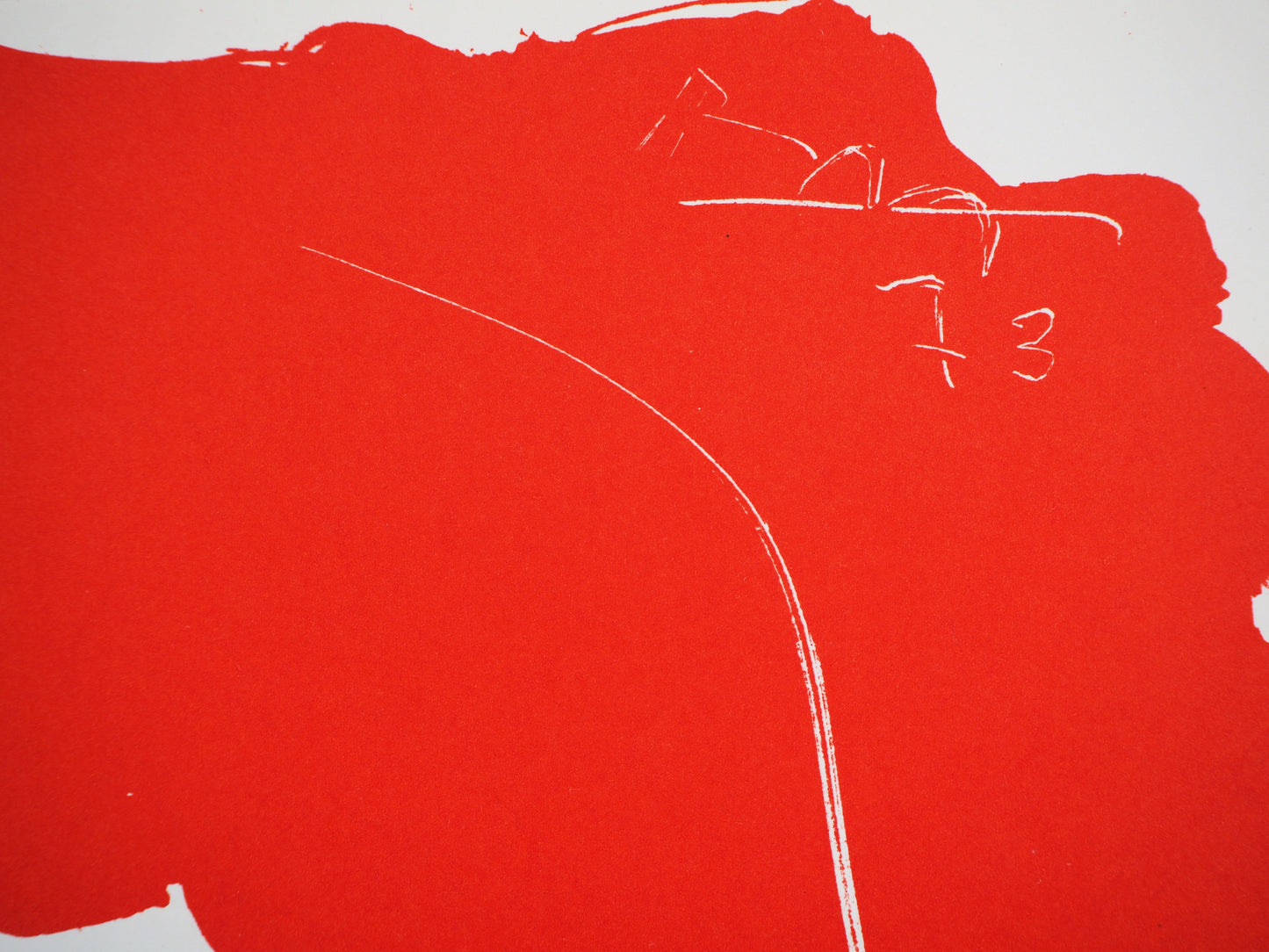 Robert MOTHERWELL : Composition rouge - Lithographie originale