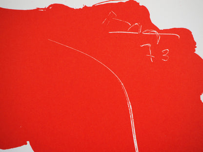 Robert MOTHERWELL : Composition rouge - Lithographie originale