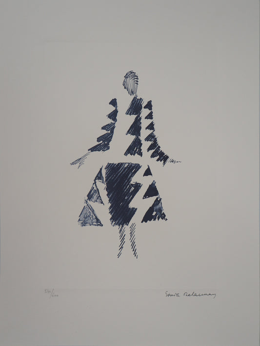 Sonia DELAUNAY : Robe Rythmes Triangles - Lithographie signée