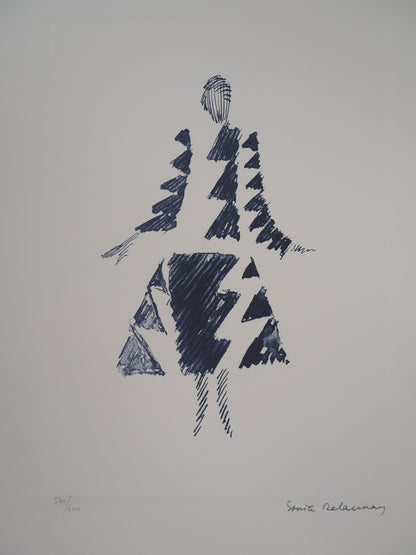 Sonia DELAUNAY : Robe Rythmes Triangles - Lithographie signée