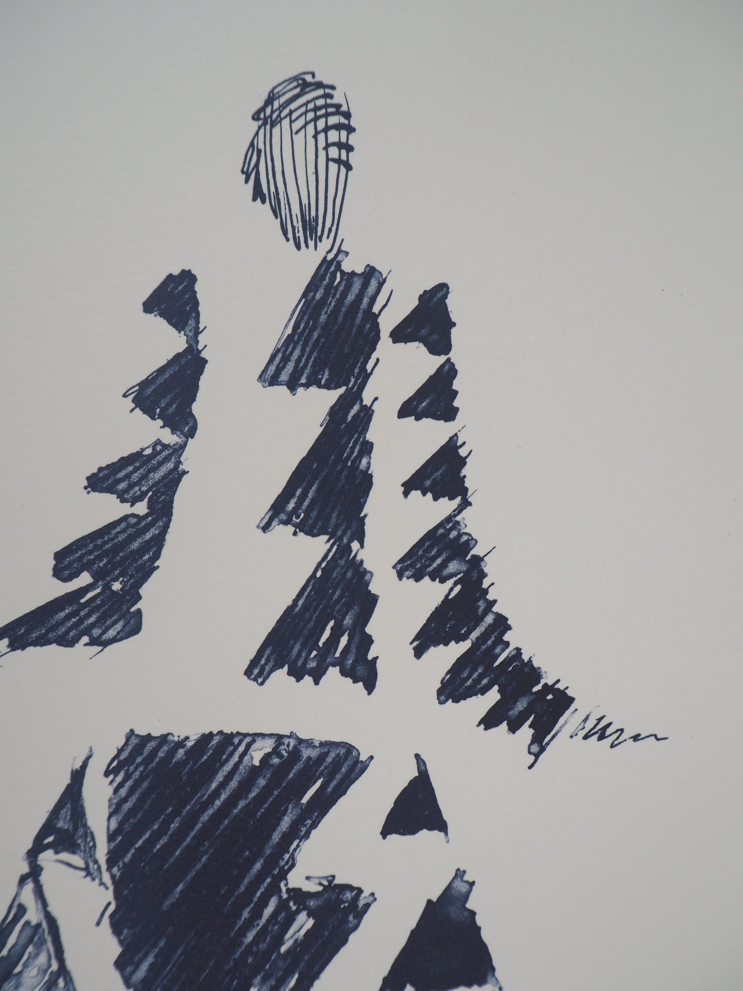 Sonia DELAUNAY : Robe Rythmes Triangles - Lithographie signée