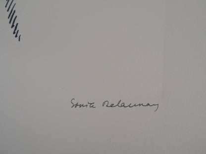 Sonia DELAUNAY : Robe Rythmes Triangles - Lithographie signée