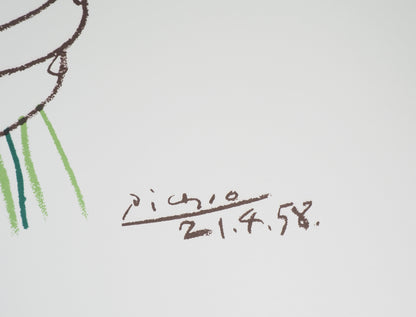 Pablo PICASSO : Le bouquet de la Paix - Lithographie signée