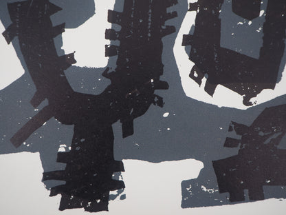 Raoul UBAC : Composition - Bois gravé original