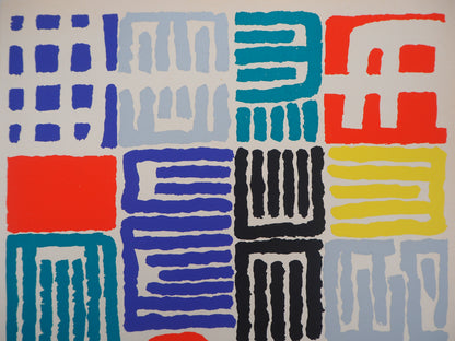 Giuseppe CAPOGROSSI : Composition - Pochoir original