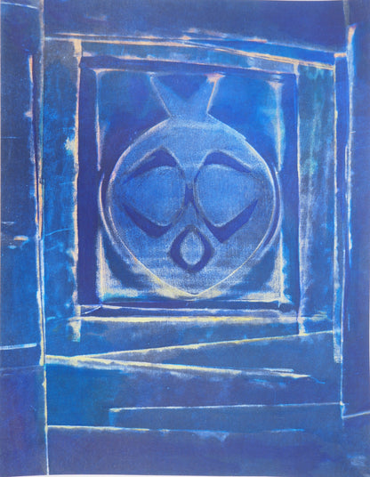 Max ERNST : Composition au vase bleu - Pochoir original