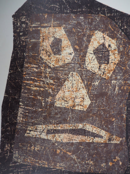 Jean DUBUFFET : Totem Moaï - Lithographie signée