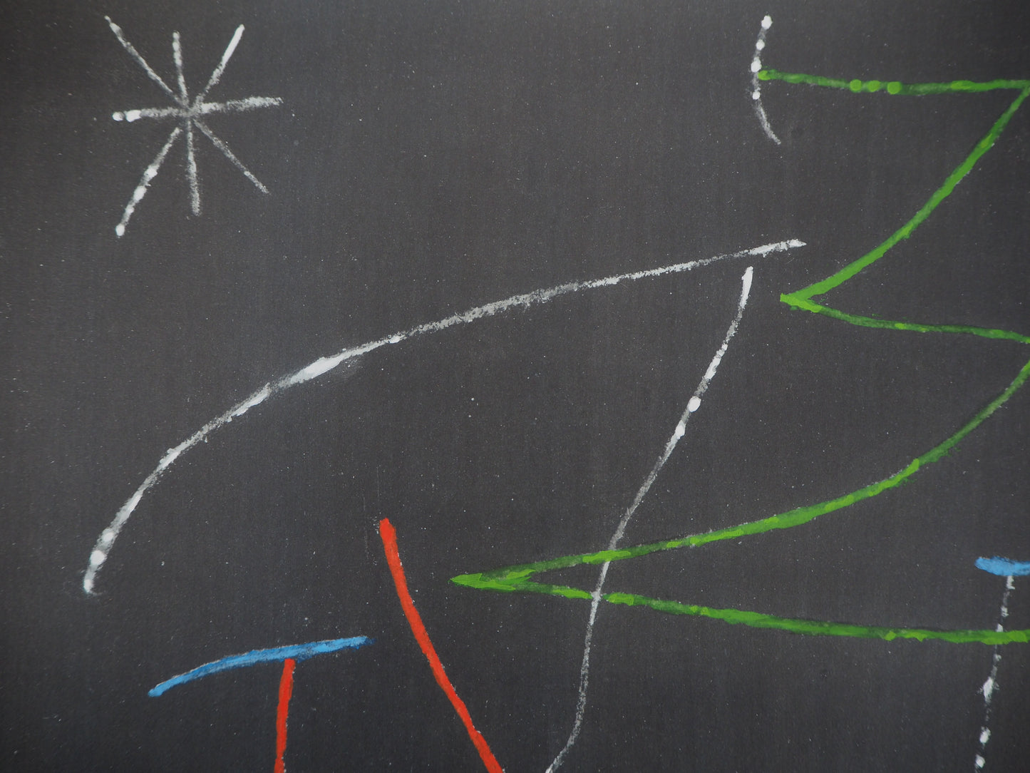 Joan MIRO : Oiseau dans la nuit - Pochoir original signé