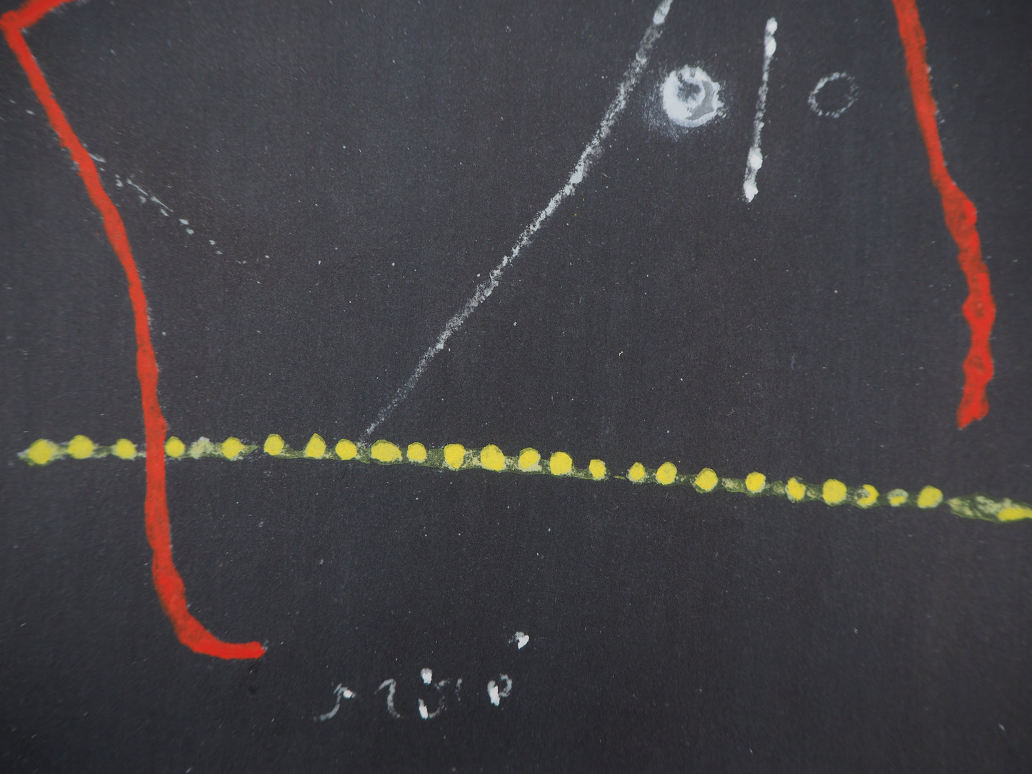 Joan MIRO : Oiseau dans la nuit - Pochoir original signé