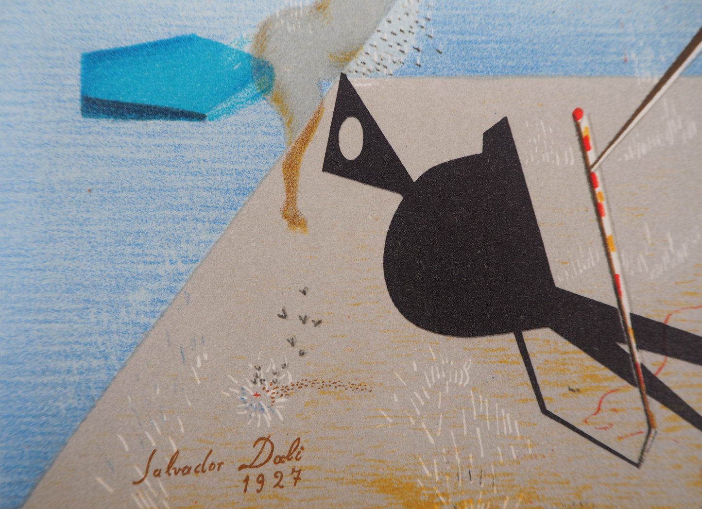 Salvador DALI : Appareil surréaliste et main - Lithographie signée